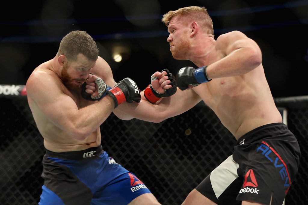 Sam Alvey during a UFC fight