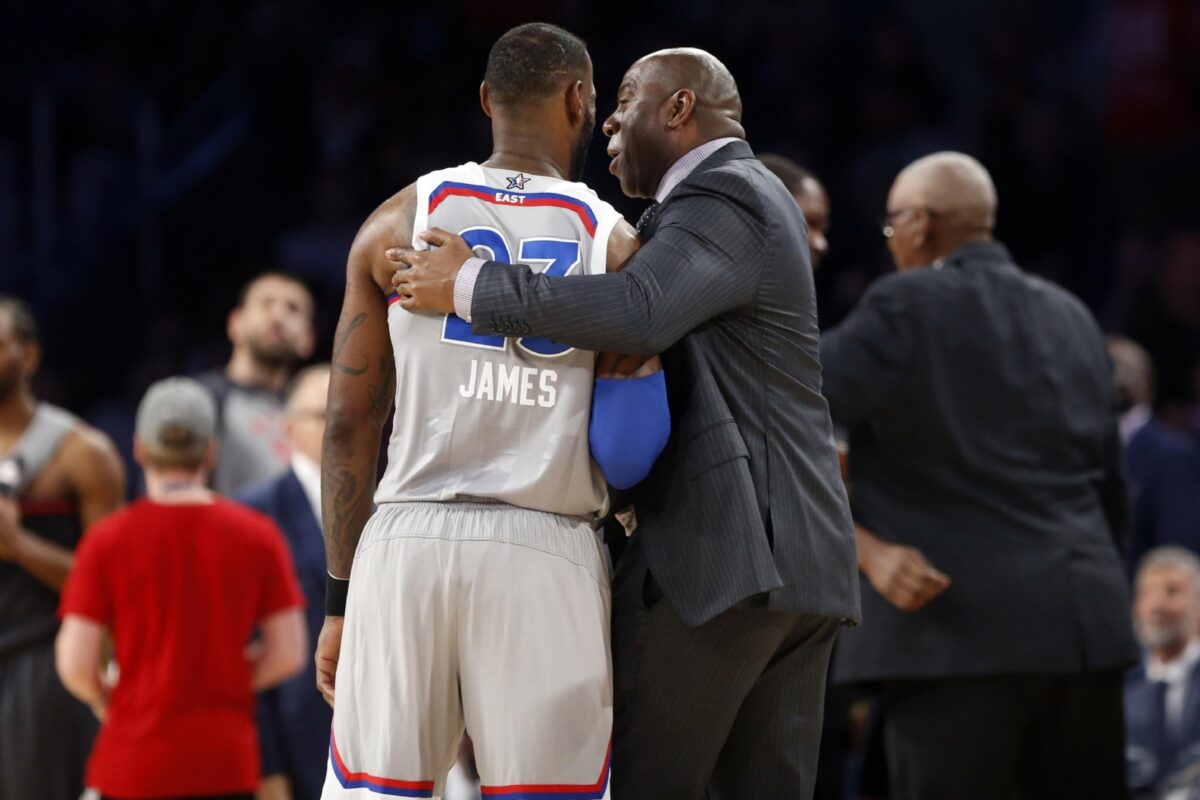 Magic Johnson and LeBron James