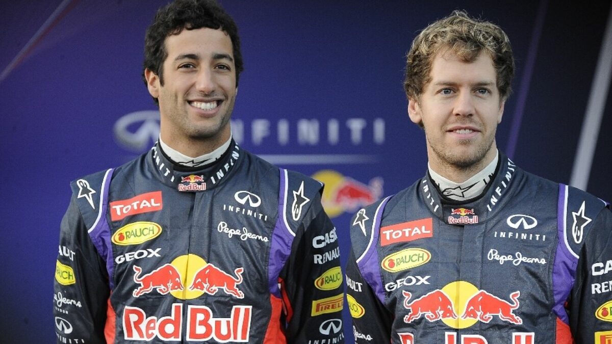 Daniel Ricciardo and Sebastian Vettel