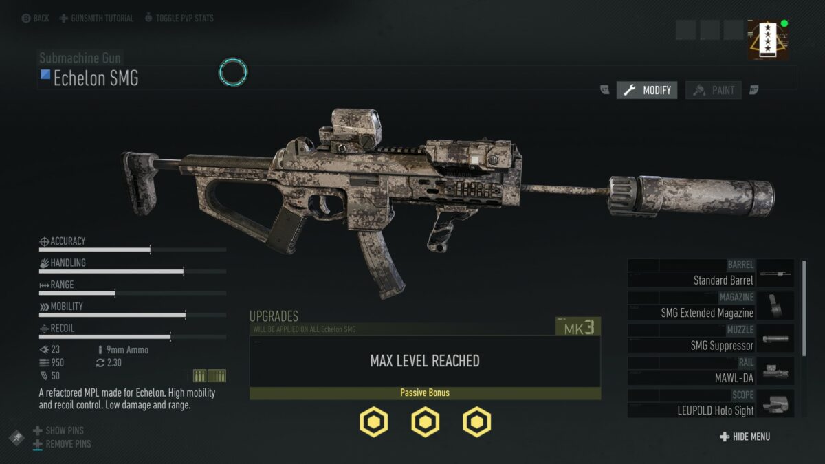 Echelon SMG Ghost recon