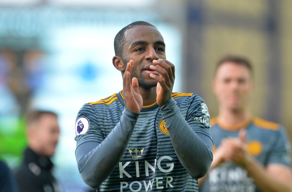 Ricardo Pereira applauds to the fans after a game