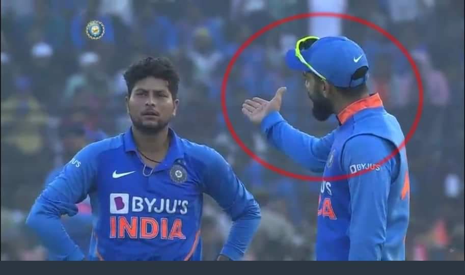 Virat Kohli blasts Kuldeep Yadav after Kieron Pollard smashes six