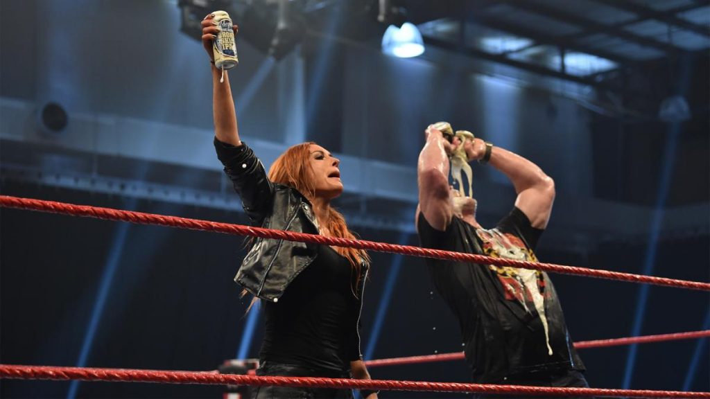 Becky Lynch and Steve Austin celebrate 3:16 day on Raw