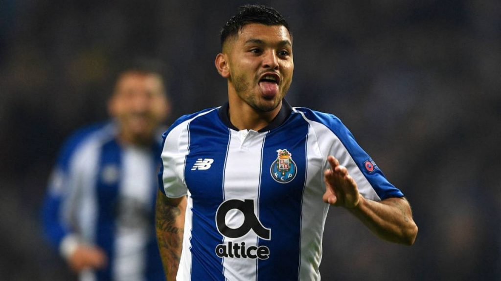 Jesus Corona celebrates after scoring a goal (Getty Images)