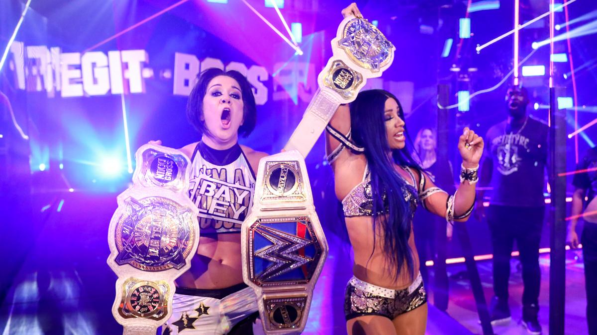 Will Sasha Banks join Bayley in becoming a double champion?