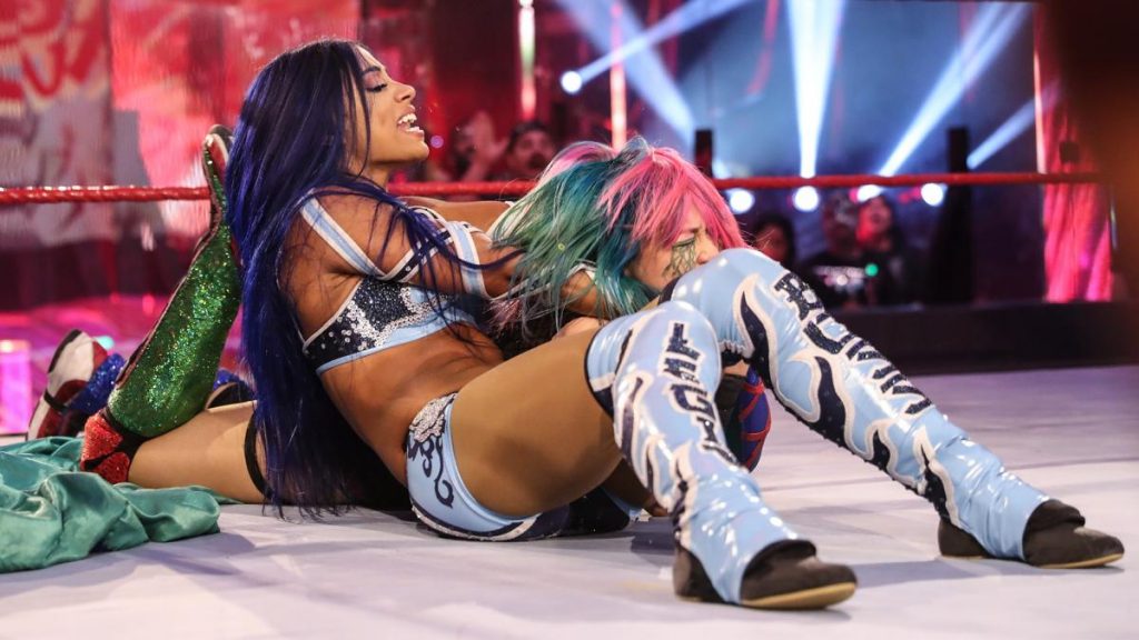 Banks locked in the Bank Statement on Asuka on Raw