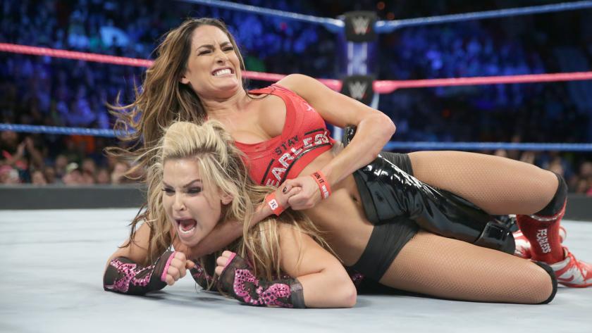 Natalya and Nikki Bella were involved in a heated feud in 2017