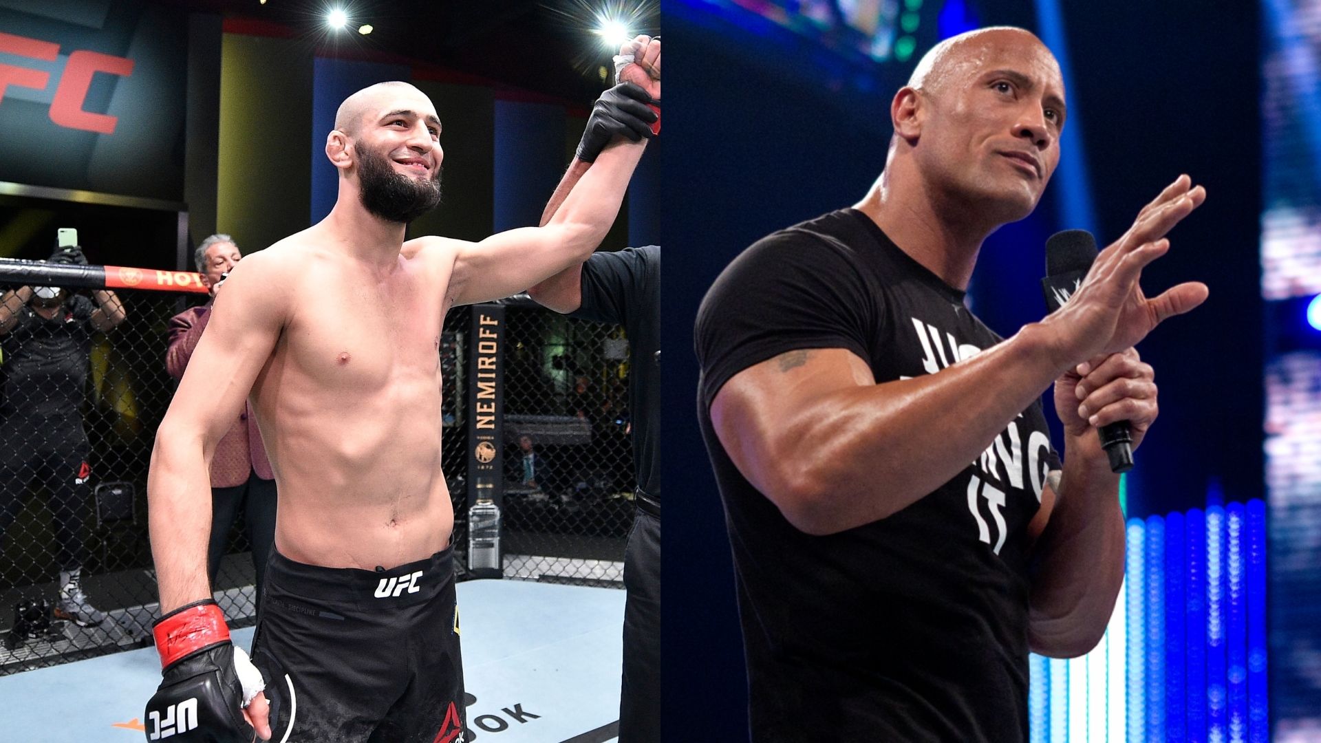 The Rock was called out by UFC star Khamzat Chimaev