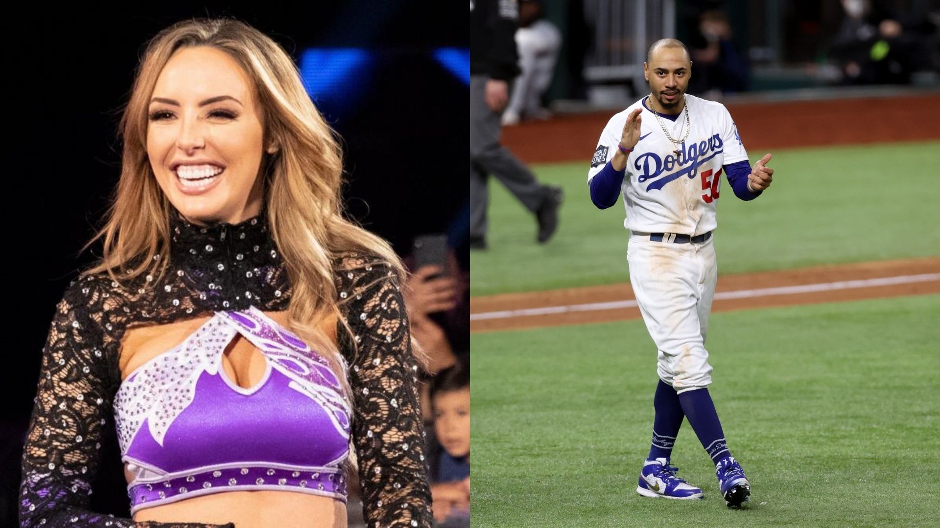 Mookie Betts helped the LA Dodgers win the 2020 World Series and Peyton Royce believes he can do well in WWE