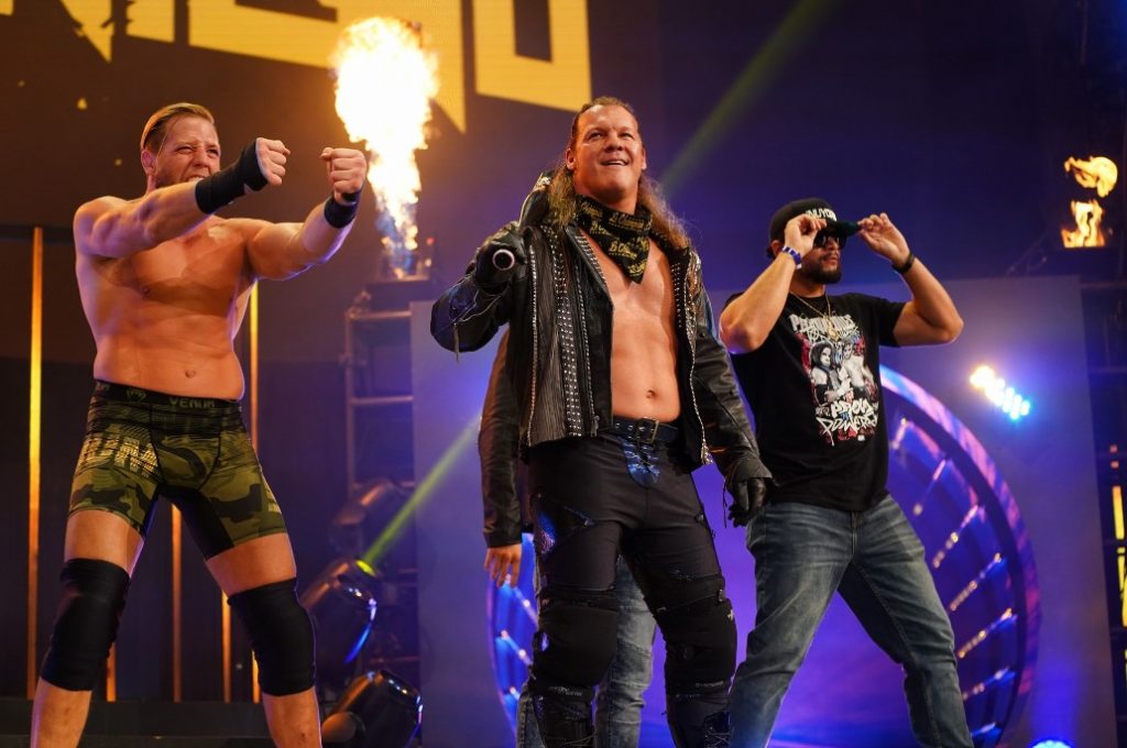 Chris Jericho (C) is one of the biggest names in AEW. 