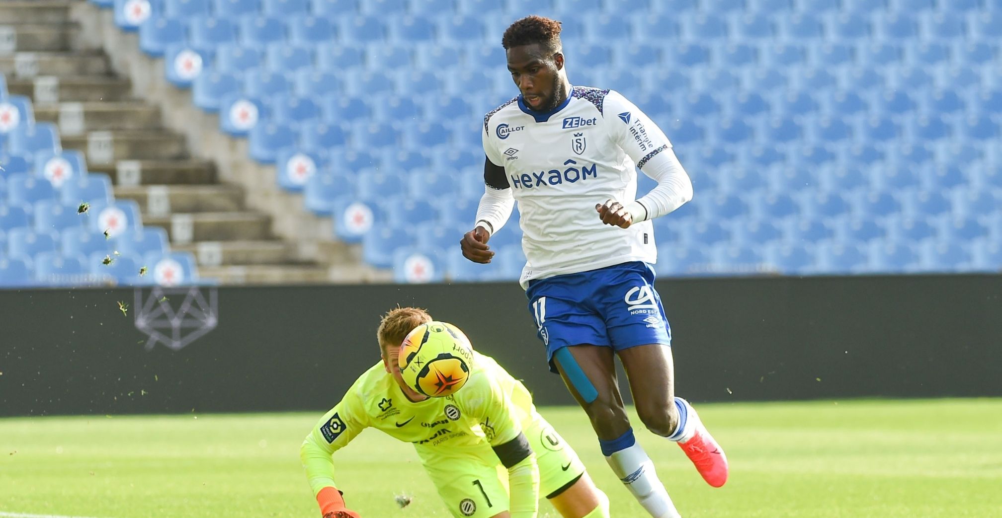 Reims striker Boulaye Dia is linked with a move to Steve Bruce's Newcastle United. (Photo: Ligue 1 Official website)