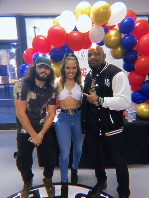 Yoel Romero opened a gym recently with Jorge Masvidal and Valerie Loureda attending