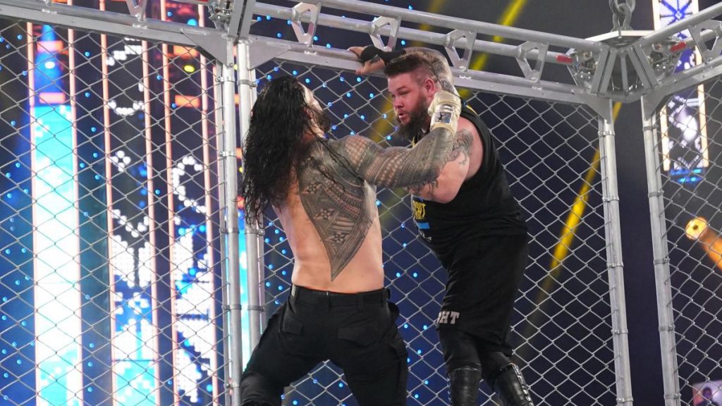 Roman Reigns took on Kevin Owens in a Steel Cage match on this week's WWE SmackDown. (WWE)