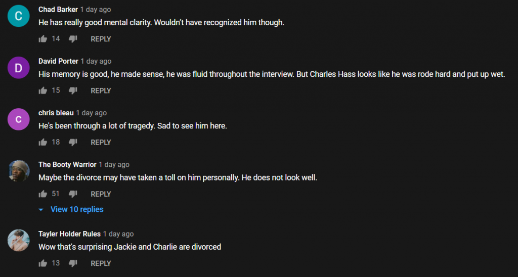 The comment section under the YouTube video with his interview. (Image Credits: The Hannibal TV)