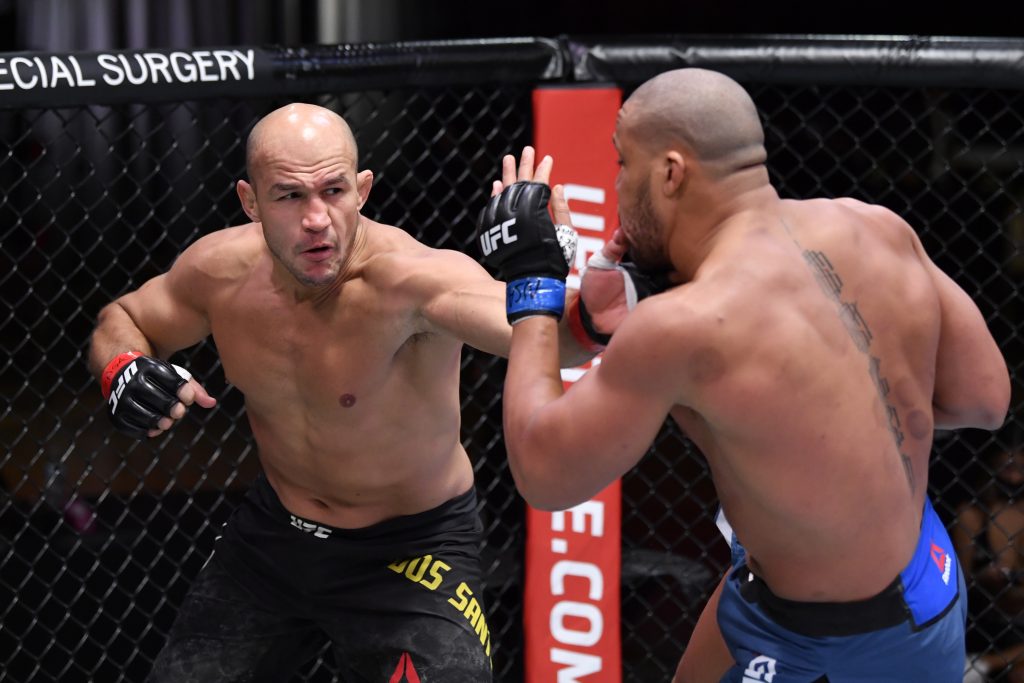 Junior dos Santos might have been hit by an illegal elbow by Ciryl Gane