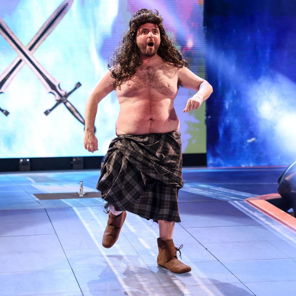 David Krumholtz featured as Drew McInfart on WWE RAW with Gillberg. (WWE)