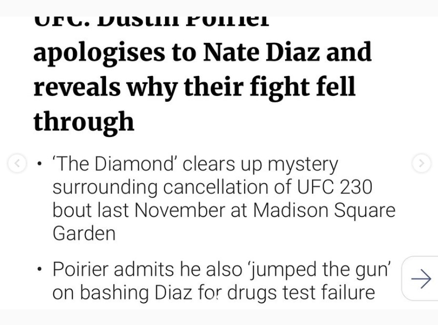 Nate Diaz and Dustin Poirier were expected to meet a while back