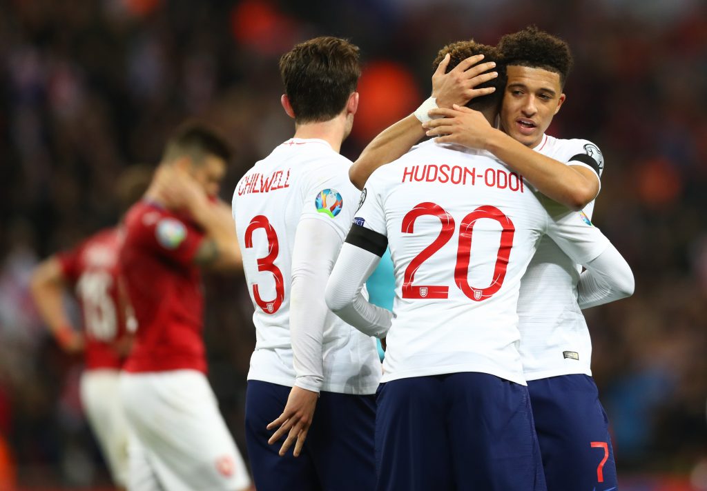 Youngsters like Callum Hudson-Odoi and Jadon Sancho are already England regulars (GETTY Images)