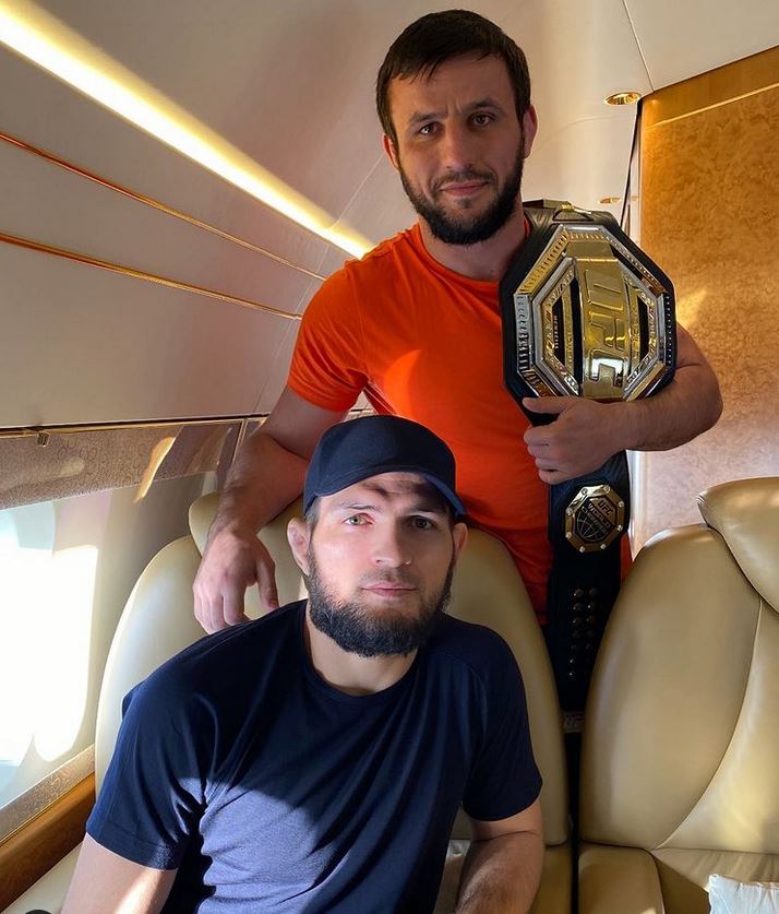 Magomedzaid Zaidov with Khabib Nurmagomedov