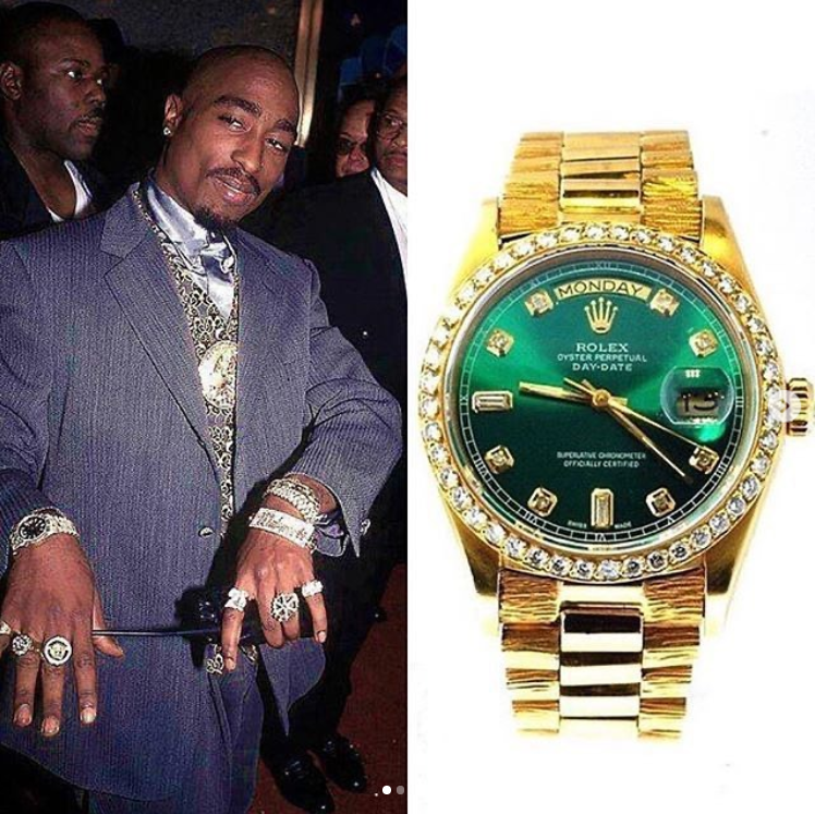 Conor McGregor posted a photo of Tupac Shakur wearing a similar Rolex watch in the 1990s. (Image Credits: @thenotoriousmma on Instagram)