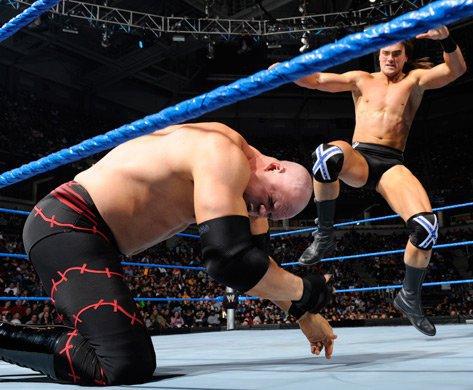 Drew McIntyre and Kane in action in WWE