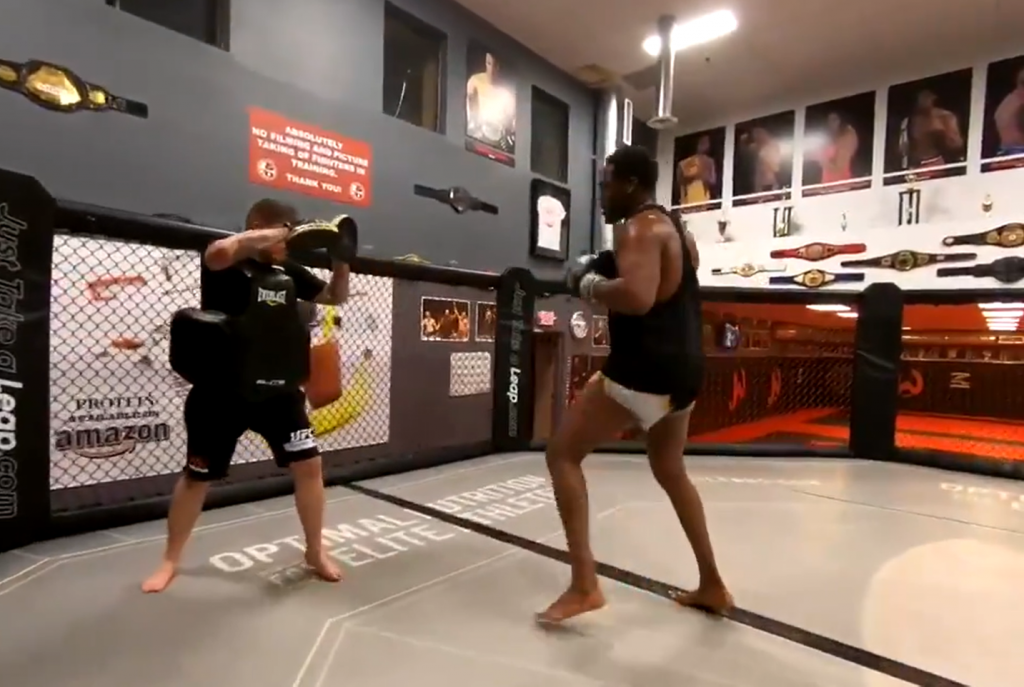 Jon Jones in training. (Twitter)