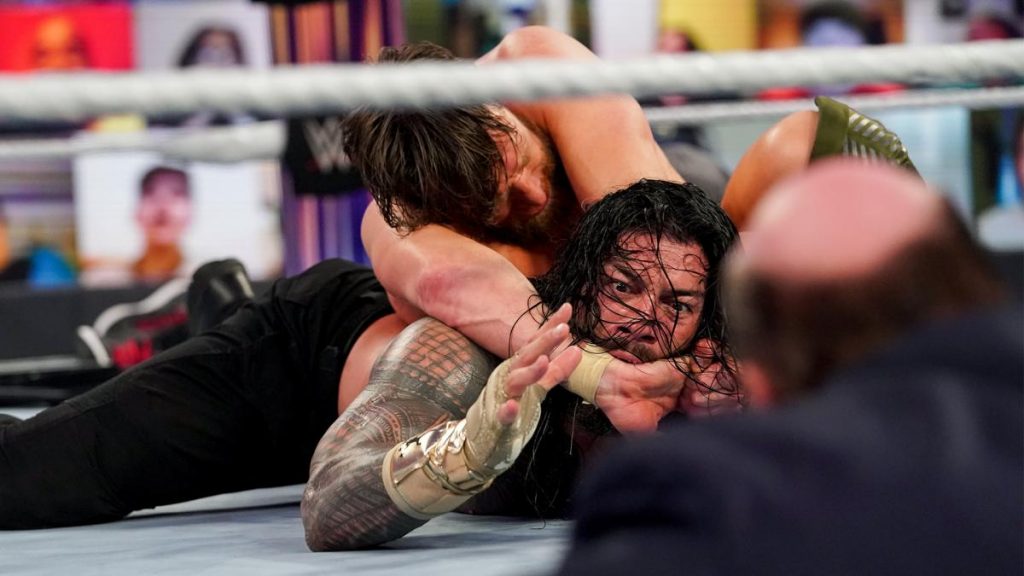 Roman Reigns was seen tapping to Daniel Bryan at Fastlane