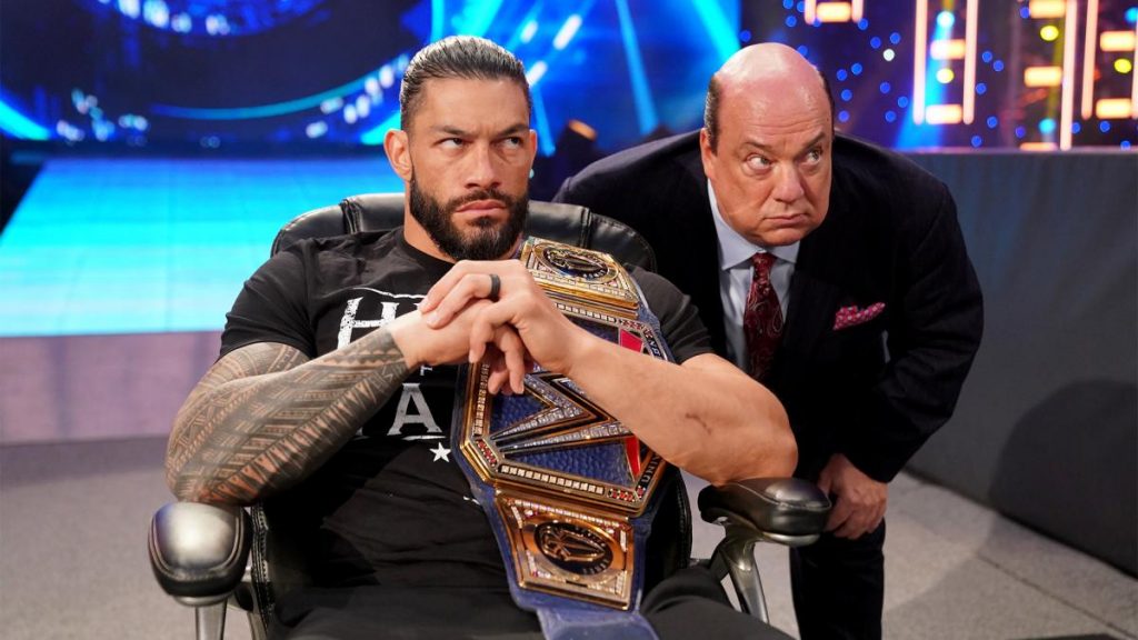 Paul Heyman and Roman Reigns together on WWE SmackDown.