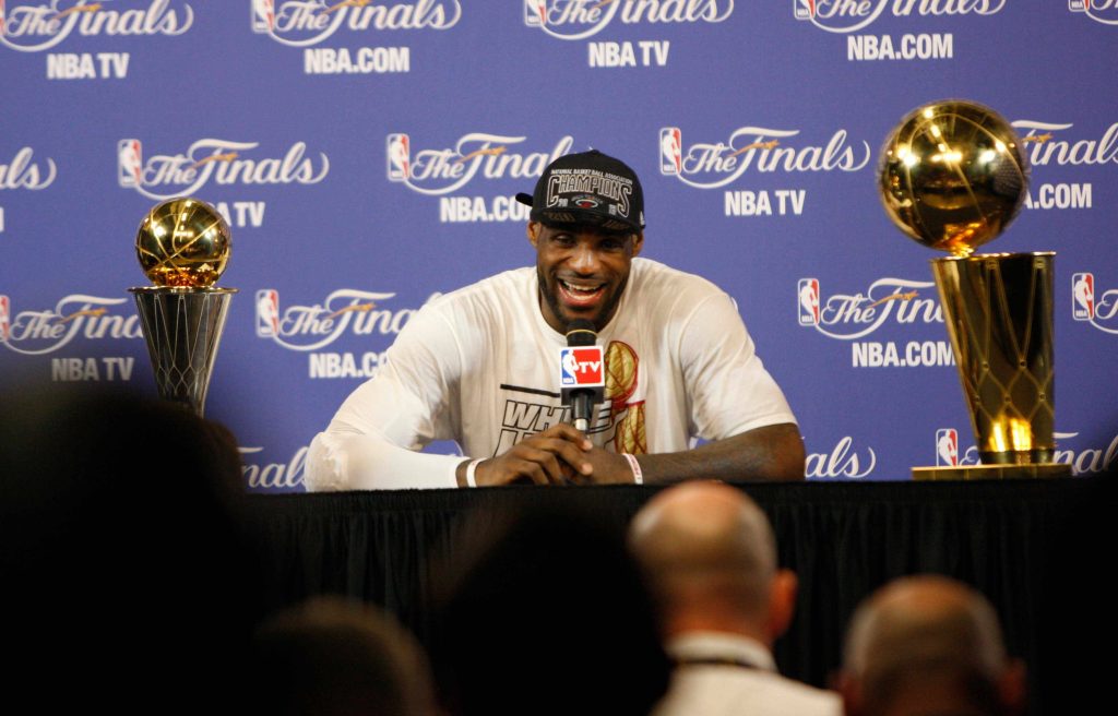 LeBron James has won titles with three NBA teams