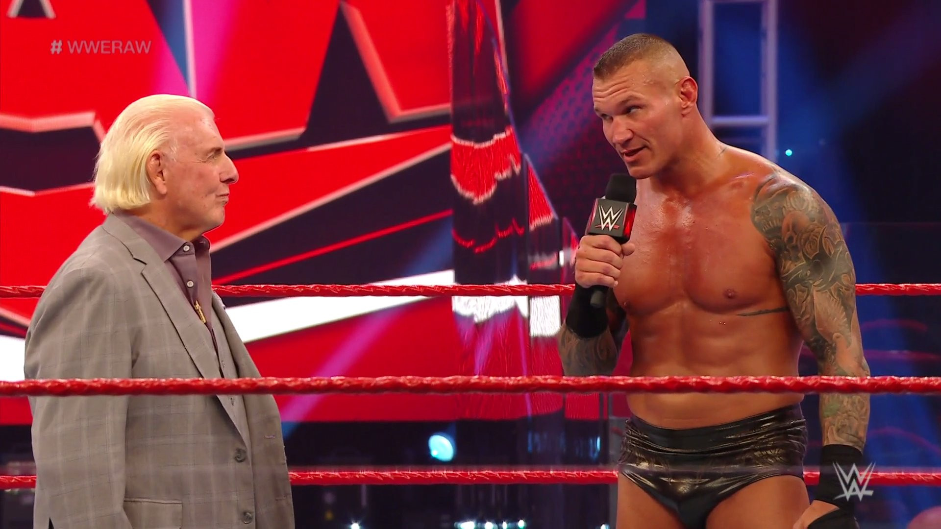 Randy Orton with Ric Flair on WWE RAW.