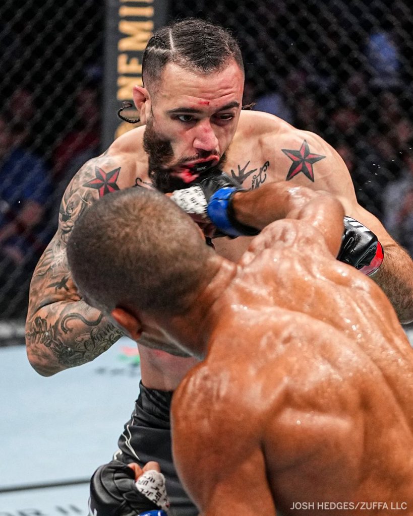 Shane Burgos got knocked out by Edson Barboza