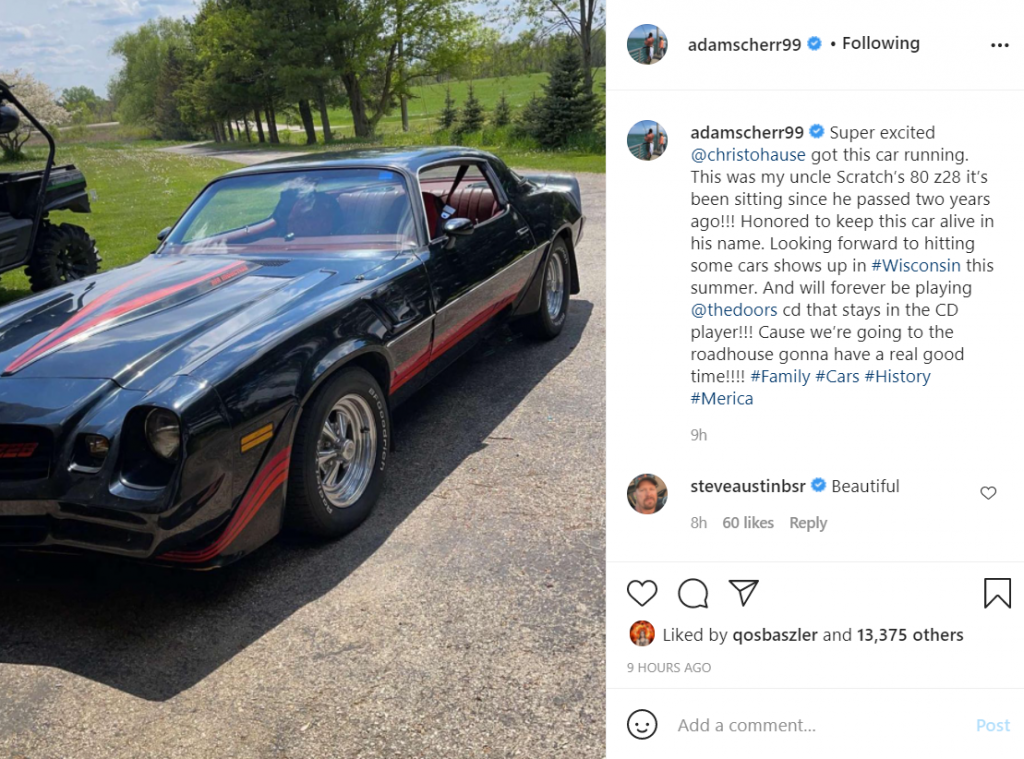 'Stone Cold' Steve Austin commented on Braun Strowman sharing a photo of his restored car.