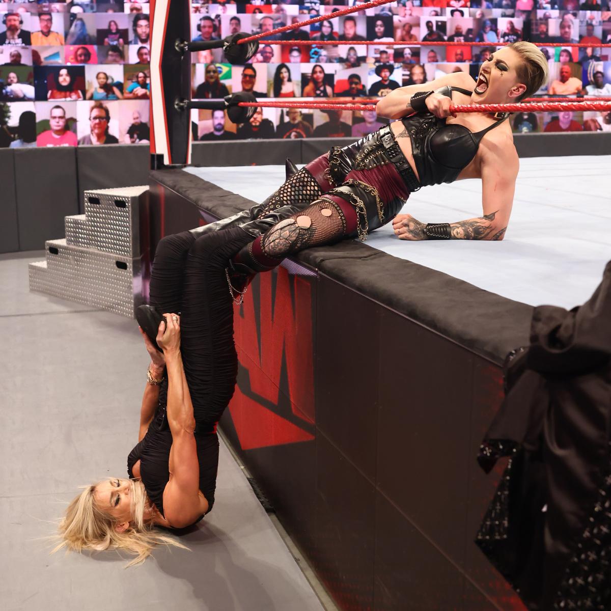 Charlotte attacked Rhea Ripley and possibly injured her on Raw