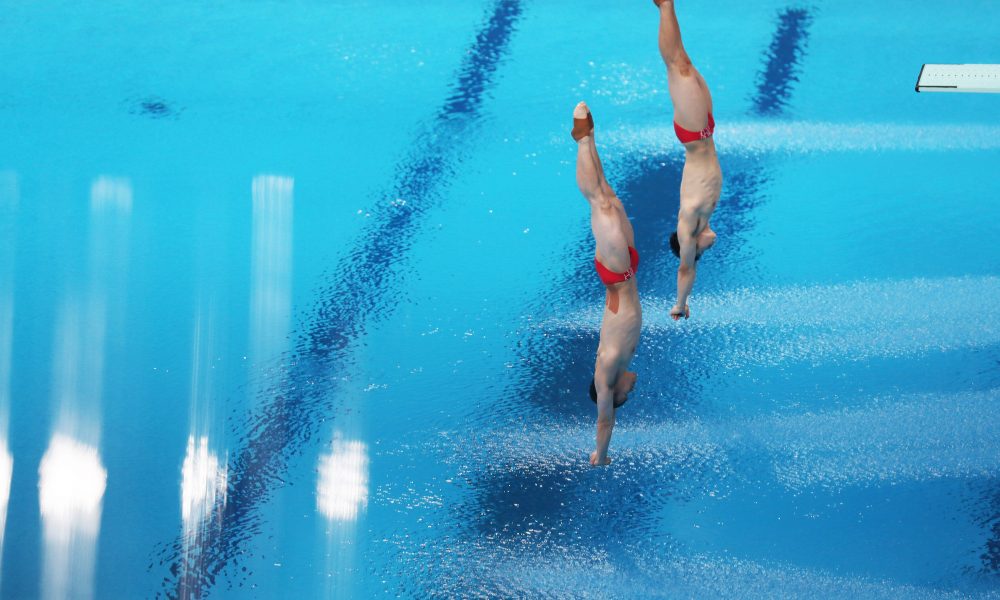 How deep is an actual-sized Olympic Games diving pool?