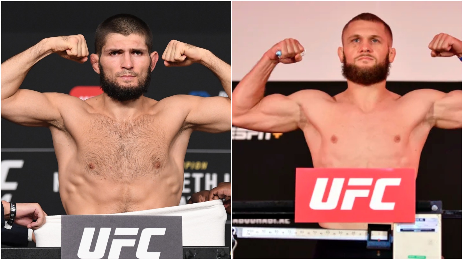 Khabib Nurmagomedov and Rafael Fiziev