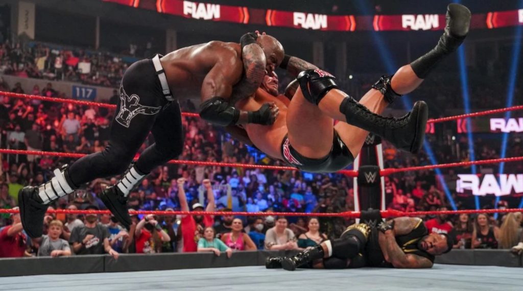 Randy Orton hit an RKo on Bobby Lashley on Raw