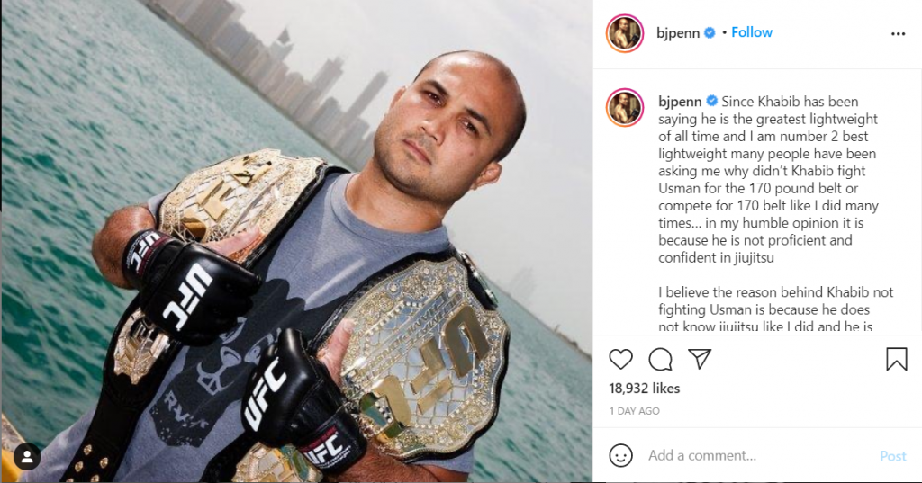 BJ Penn Khabib