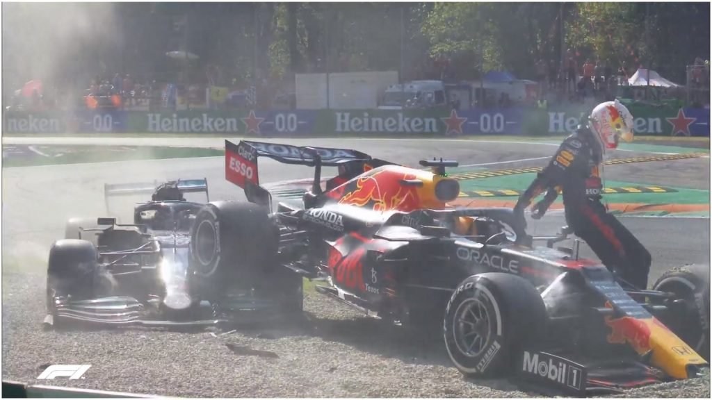 Hamilton Verstappen Italian GP Crash