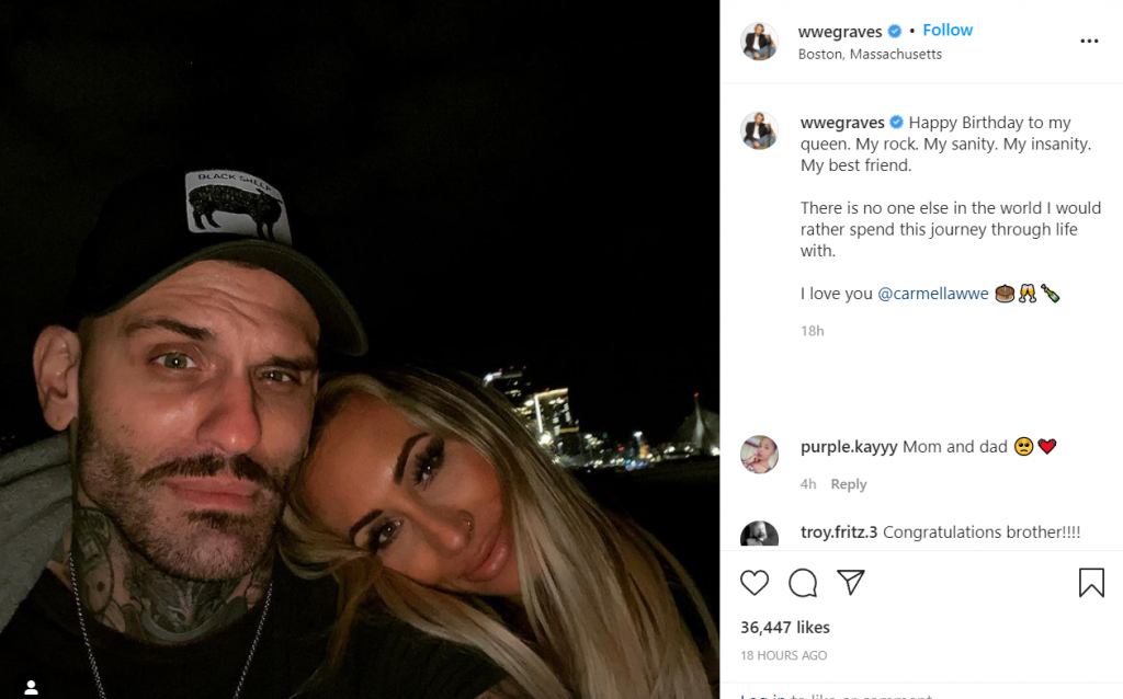 Carmella Corey graves engaged