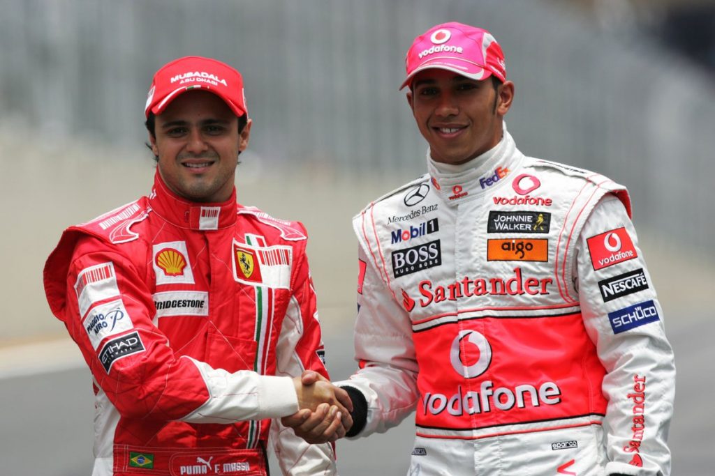 Felipe Massa and Lewis Hamilton