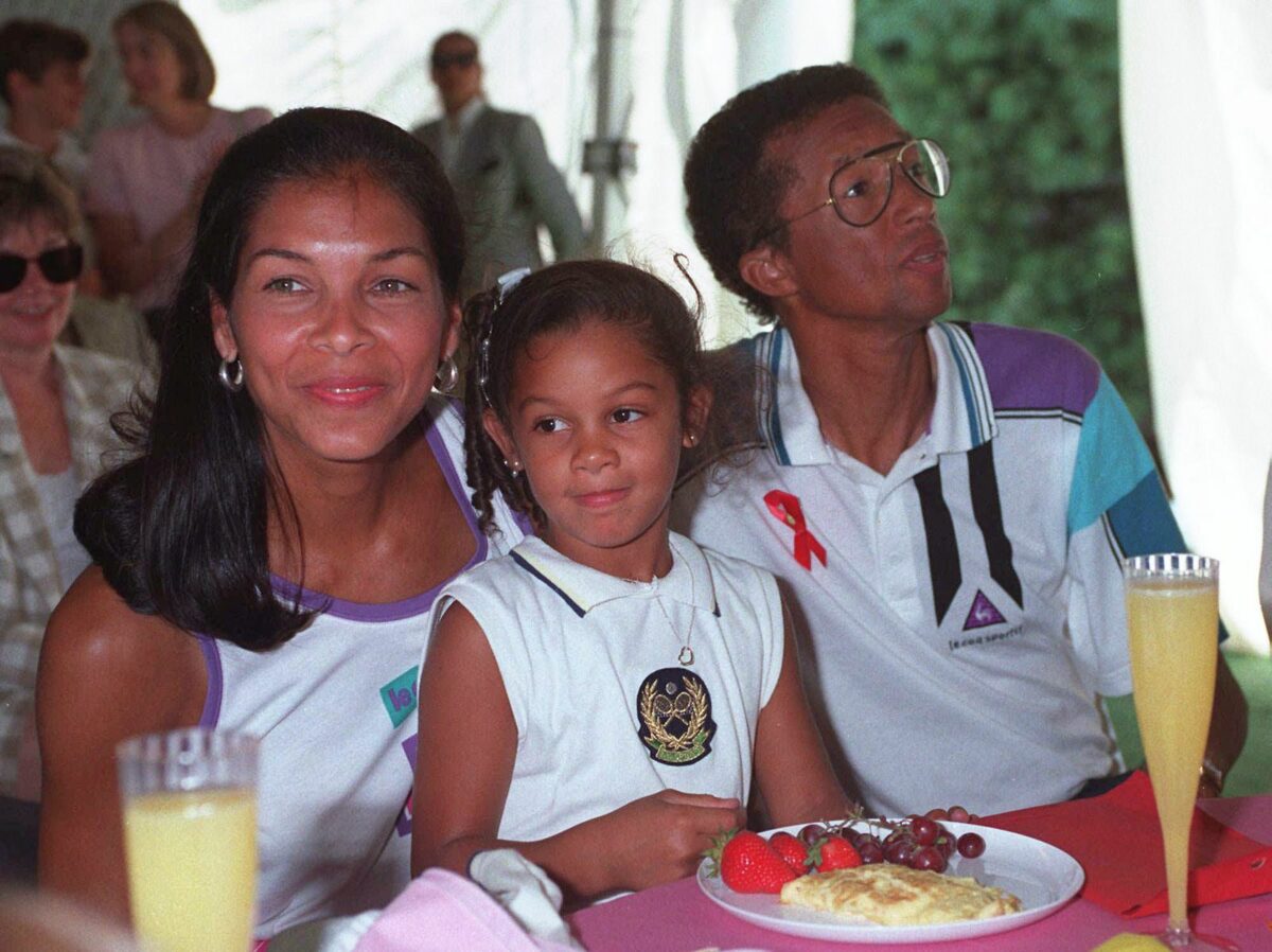 Arthur Ashe with family