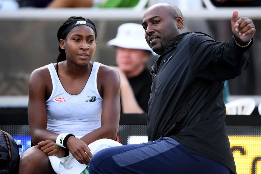 Coco Gauff with father