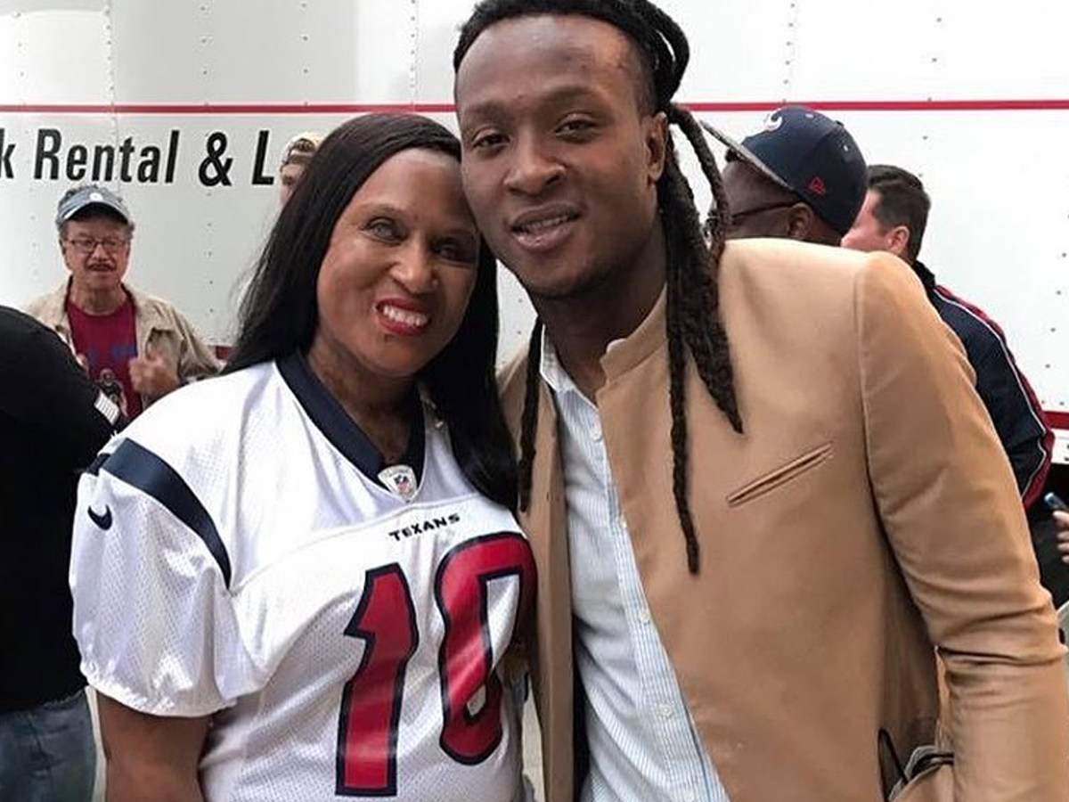 DeAndre Hopkins with his mom
