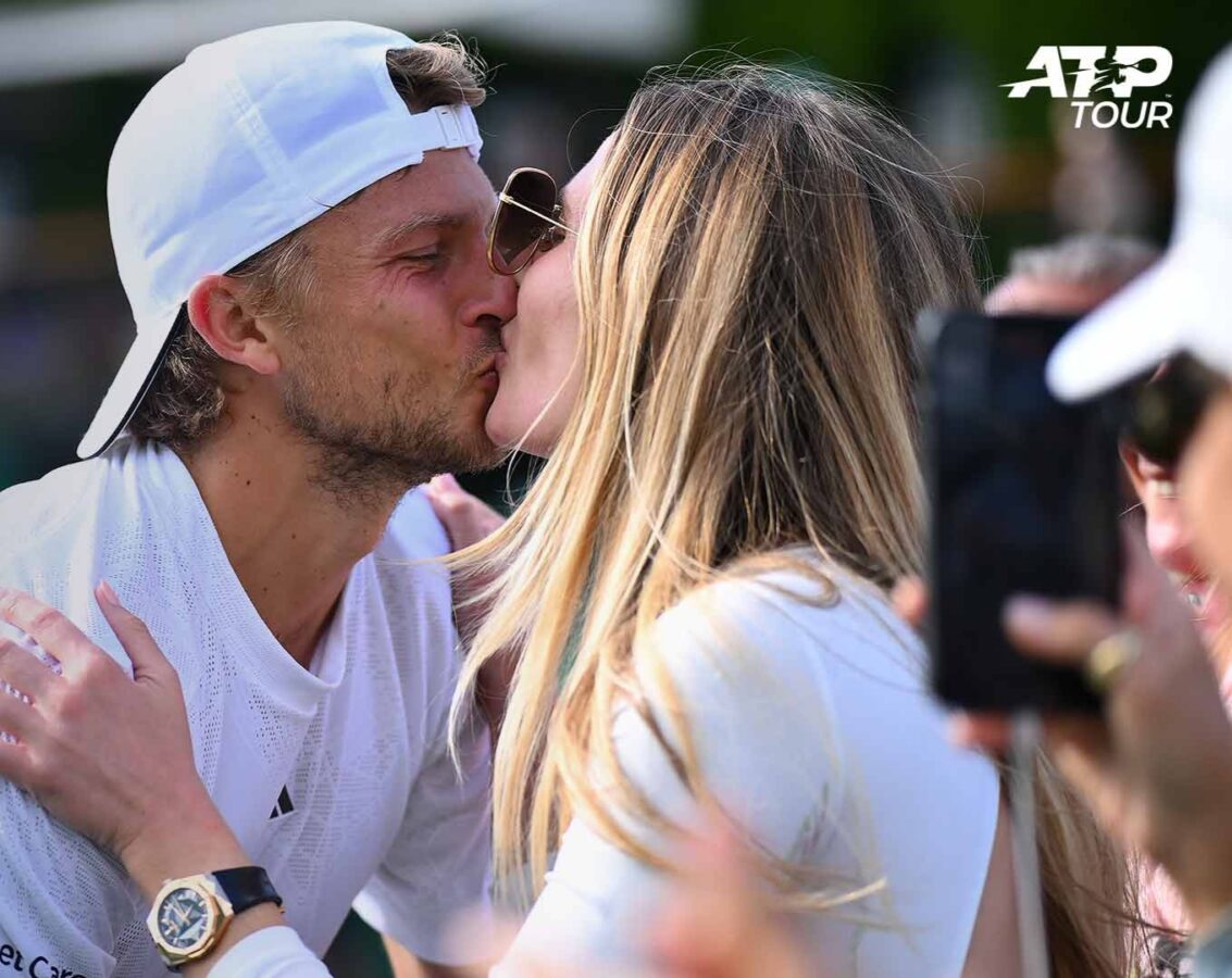 Alexandre Muller with girlfriend