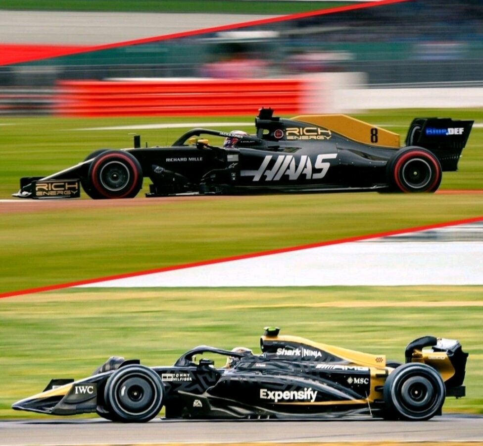 APXGP car and F1 car