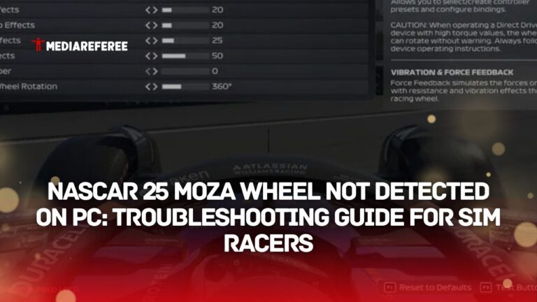 NASCAR 25 Moza Wheel with settings