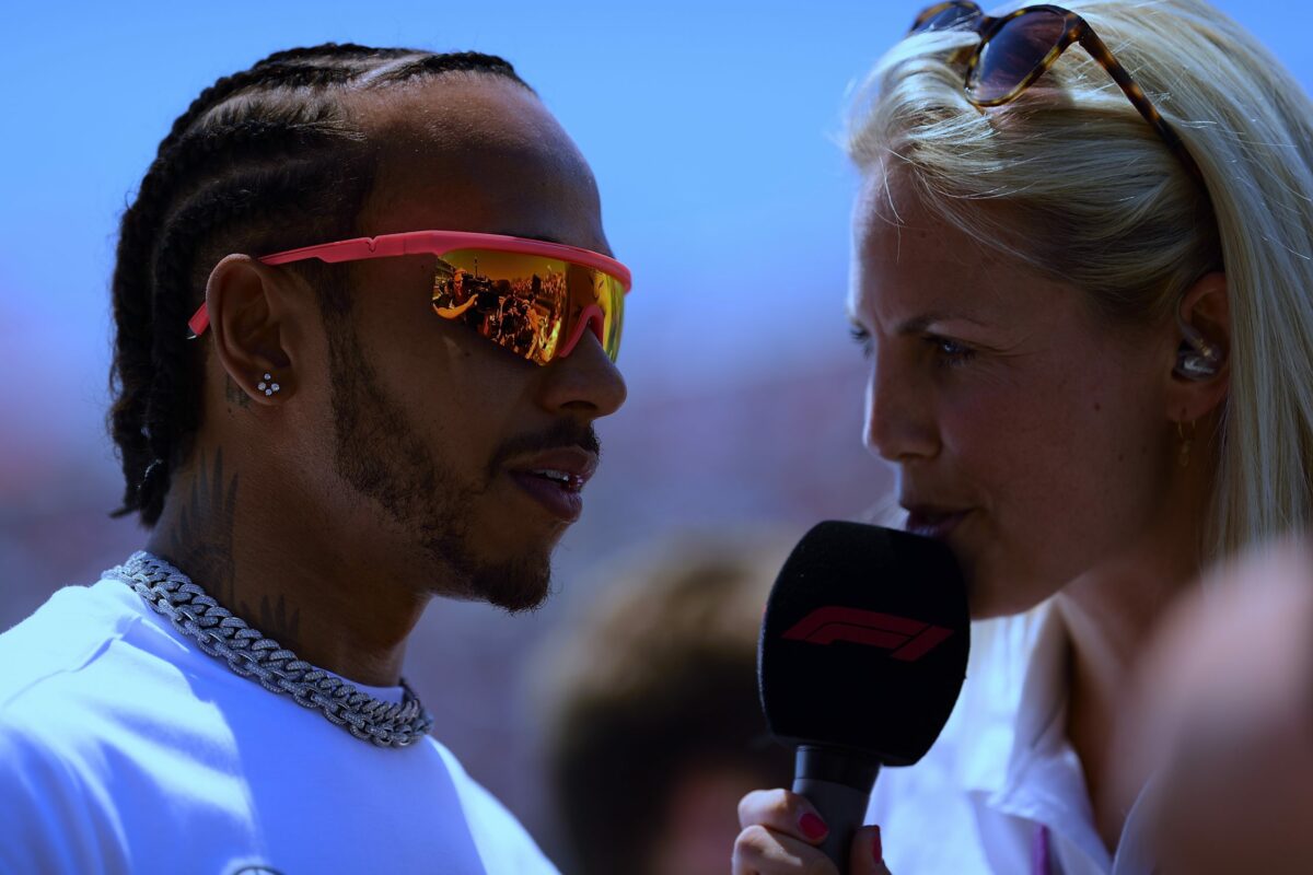 Lewis Hamilton and Rosanna Tennant