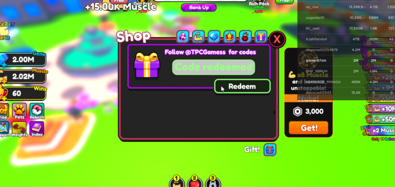 Roblox Strong Muscle Simulator Codes