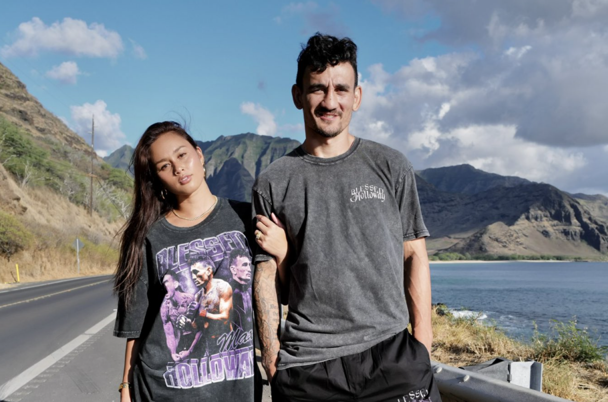 Max Holloway with his current wife