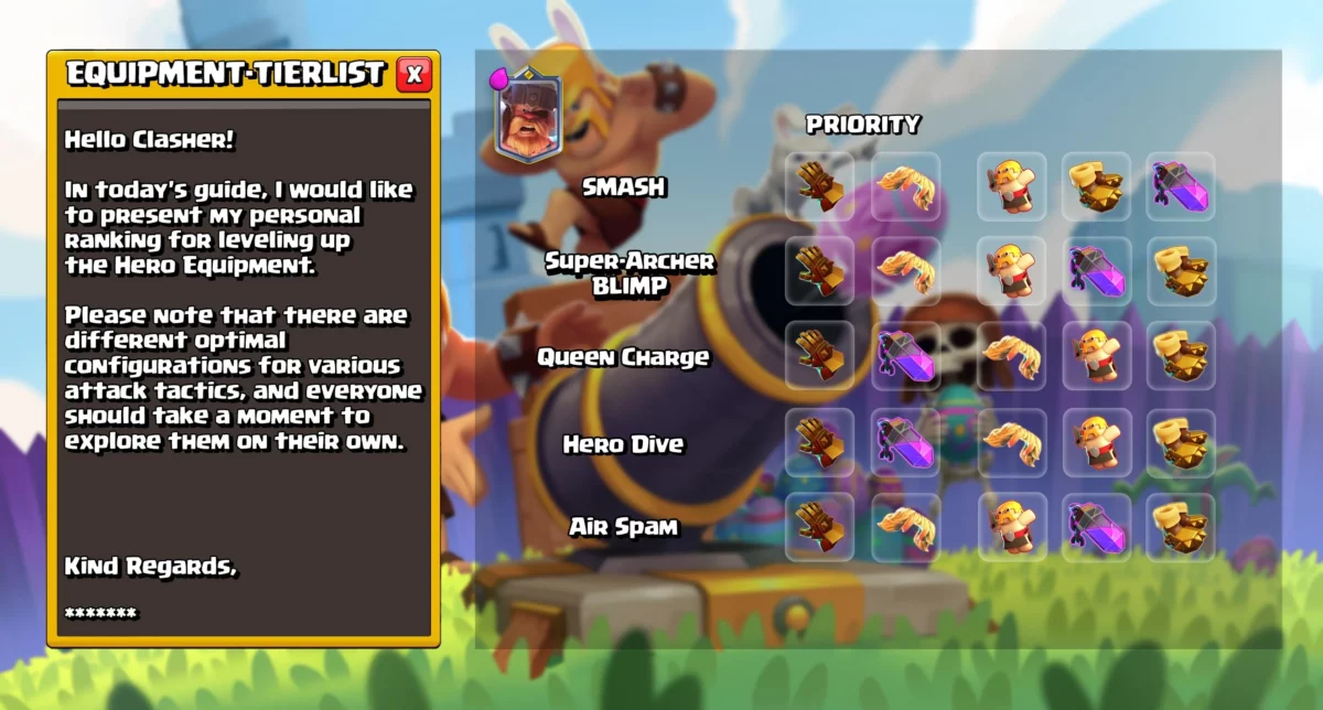 Clash Of Clans Hero Equipment